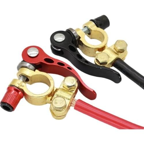 G99F 2x Battery Brass Terminal Quick Release Adjustment Disconnect Connector Clip Car Truck Ship Pure Copper Battery Clip