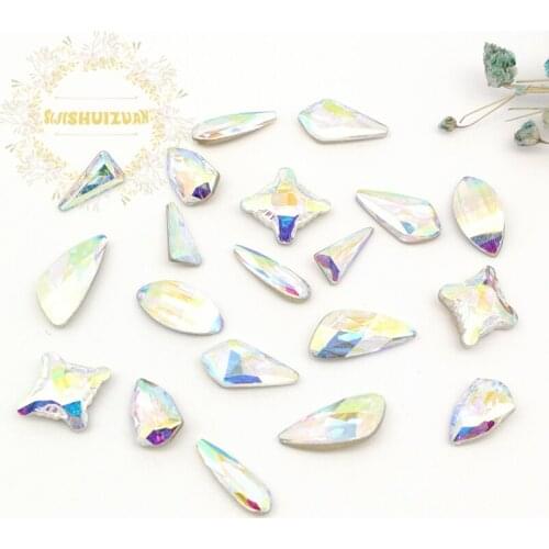 Best selling!Mixing Crystal AB and sizes Glass Crystal rhinestones DIY Clothing accessories and nails Free shipping