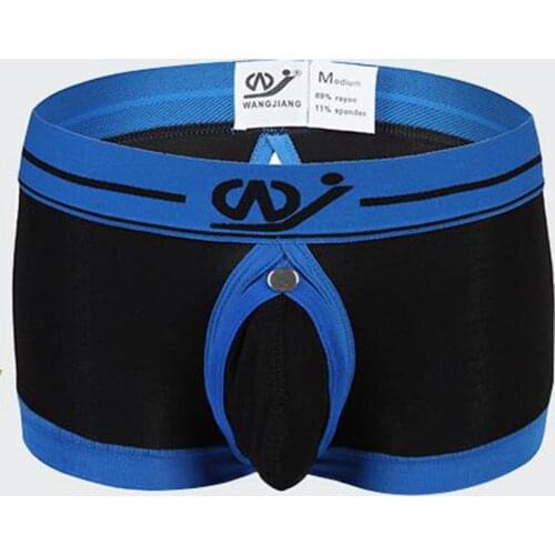 WJ New arrive mens underwear modal low waist sexy fashion mens boxer shorts comfortable boyshort men boxers