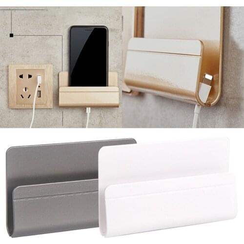 Wall Mounted Organizer Mobile Phone Plug Storage Box Wall Holder Charging Multifunction Holder Charger Adapter Charging Holder