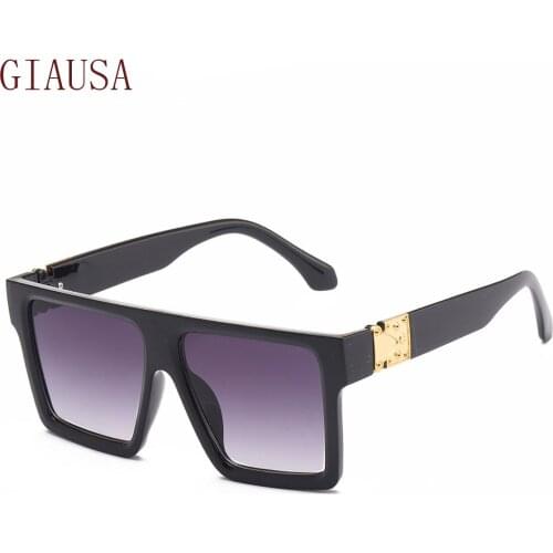 New European and American fashion large box sunglasses metal trend wide leg Sunglasses Lunettes de soleil