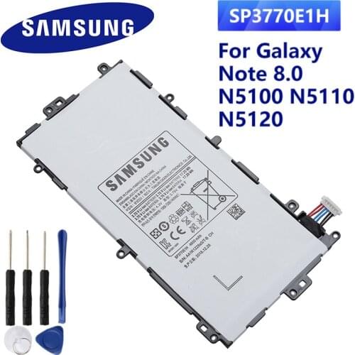 Original Replacement Samsung Battery For Galaxy Note 8.0 N5120 N5100 N5110 Genuine Tablet Battery SP3770E1H 4600mAh