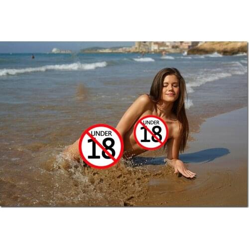 Sexy Beauty on the Beach Canvas Wall Art Posters and Prints Modern Painting for Home Decor Bedroom Decoration