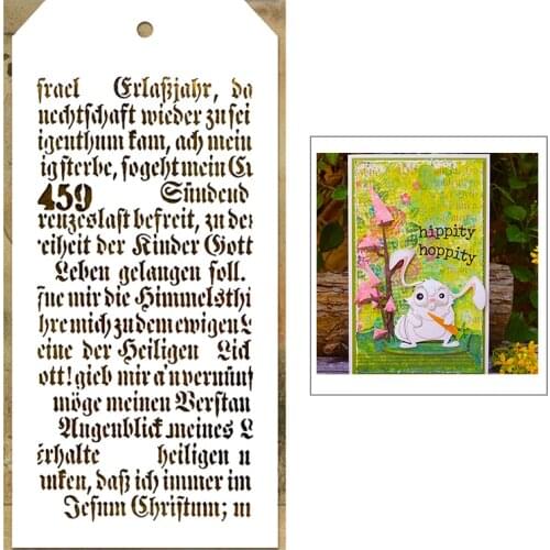 2021 New Label Tag Plastic Stencil For Craft Making English Words Background Scrapbooking Card Album No Metal Cutting Dies Stamp