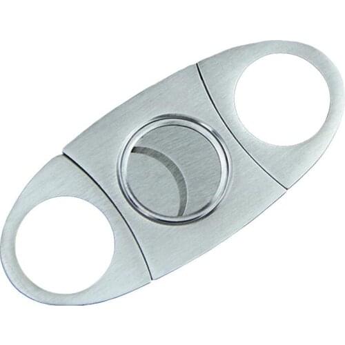 Stainless Steel Cigar Cutter Metal Classic Portable Cigar Cutter Guillotine With Gift Box Cigar Scissors Gift cigar accessories