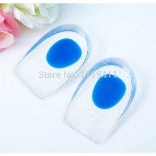 Silicon Gel heel Cushion insoles relieve soles foot pain protectors Spur Support Shoe pad feet care Inserts
