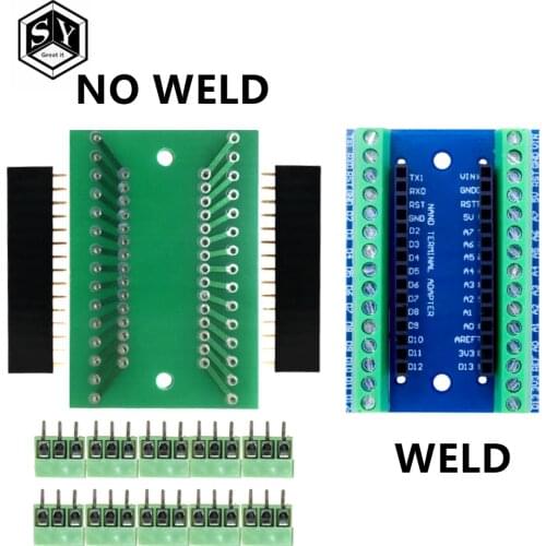 1PCS NANO V3.0 3.0 Controller Terminal Adapter Expansion Board NANO IO Shield Simple Extension Plate For Arduino AVR ATMEGA328P