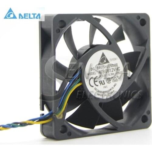 For delta AFB0612VHC PWM thermostat ball fan 6cm 60*60*15mm computer CPU fan 27.72 CFM