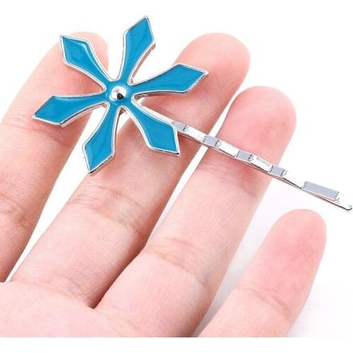 Anime Bleach Inoue Orihime Cosplay Hairpin Headwear Blue Petal Hair Clip Halloween Cosplay Carnival Party Gift birthday Gift