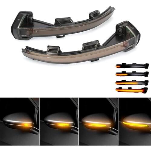 Amber Blue LED Dynamic Turn Signal Light Side Mirror Blinker Lamp for VW Golf 7 Golf MK7 7.5 GTI R Sportsvan Touran L II