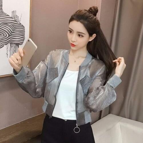 Sun Protection Clothing Women Korean Short Summer Thin Anti-ultraviolet Outerwear Fashion Sunscreen Baseball Jacket X259