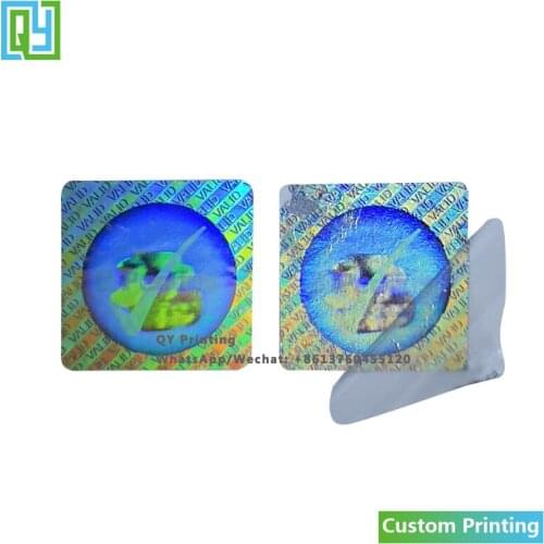 10000pcs 15x15mm Free Shipping Custom Made Sercurity 3D Silver Hologram Stickers VOID Open Warranty Void Laser Foil Logo Labels