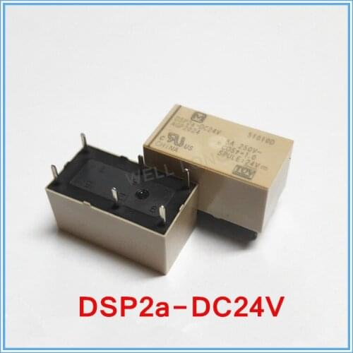 2pcs/lot ) DSP2a-DC24V Power relay, 2A(DPST)