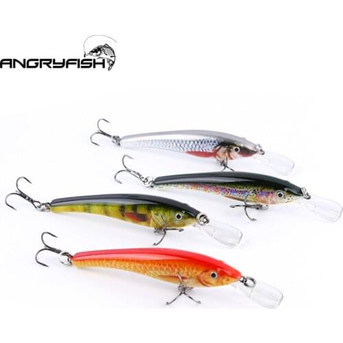 Angryfish High quality material Hot Sale Fishing Lures 5pcs 90mm 5.7g Realistic Fishing Artificial Bait Set 5 Colors HF-003