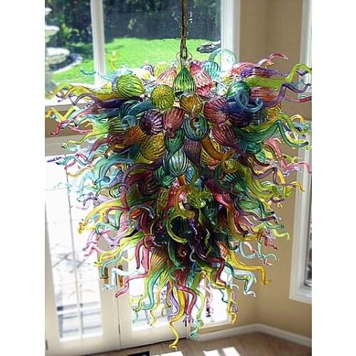 Free Shipping Hallway Multicolor Murano Art Glass Lamp Modern Chandelier