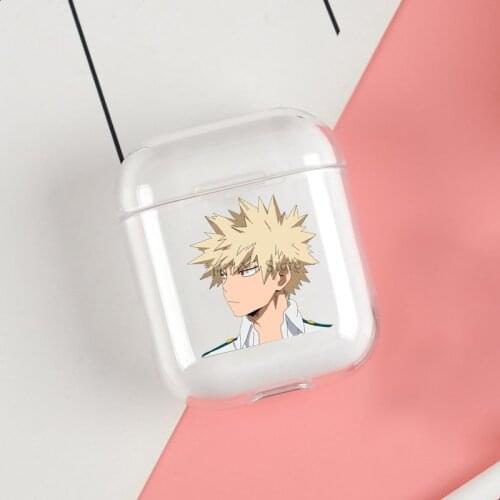 Boku no My Hero Academia Bakugo Cases For Apple AirPods 1 2 Case Clear Wireless Bluetooth Earphone Case Protective Shell