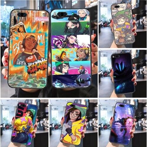 Valorant Game Phone case For Xiaomi Mi Max Note 3 A2 A3 8 9 9T 10 Lite Pro Ultra Frosted black soft bumper trend hoesjes art