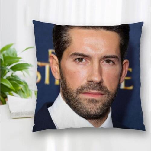 Custom Scott Adkins Actor Pillow Slips Polyester Decorative Pillowcases Zipper Pillow Case Pillowcase Cover Square 40x40cm