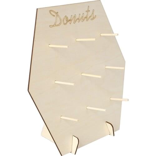 Wood Donut Display Wall Pack Birthday Wedding Party Decor - 9 Pegs