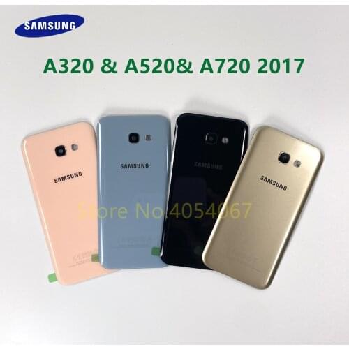 For Samsung Galaxy A3 A5 A7 2017 A320 A320F A520 A520F A720 A720F Battery Door Back Cover Glass Housing Rear Lid Shell Parts