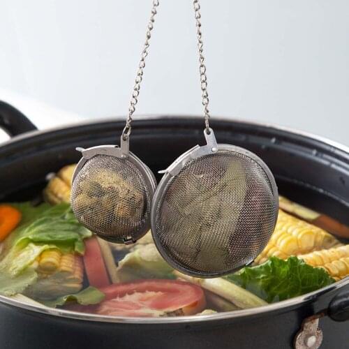 OTHERHOUSE Stainless Steel Tea Strainer Ball Colander Tea Infuser Mesh Filter With Rope Chain Kitchen Cooking Tools 2 Size