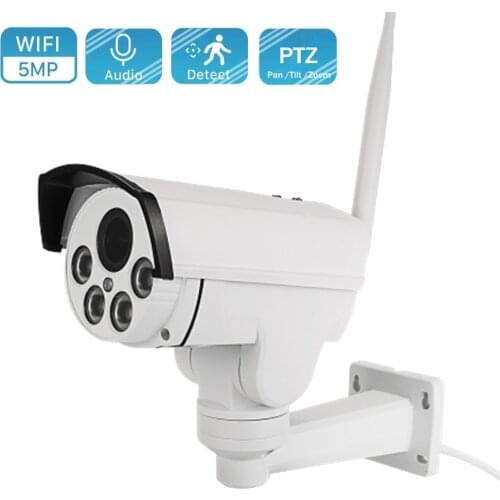 2MP 5MP Wireless IP Camera PTZ 5X 10X Optical Zoom Onvif SD Card P2P Audio Home Security Surveillance CCTV Network Wifi Camera