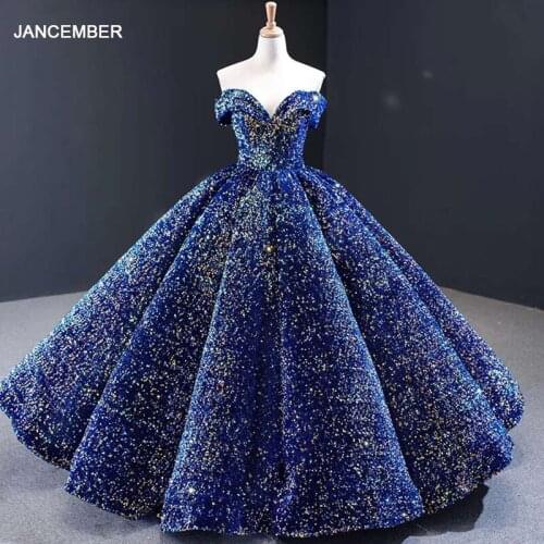 J66991 jancember quinceanera dresses 2020 sweetheart off shoulder ball gown sequin plus size ball gown vestidos de quinceaneras