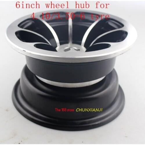 Size 6-inch Keyway Aluminum Alloy Wheel Hub Fits for 4.10/3.50-6 Tyres Inner Tube 6 '' ATV Kart Car Scooter Snow Sweeper Rims