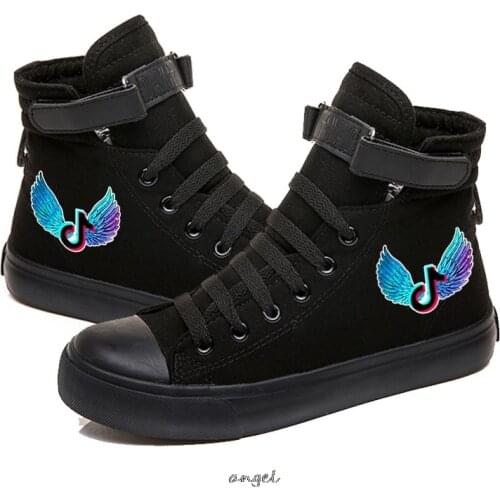 Tik Tok Autumn Patchwork High Top Canvas Sneakers Men Sneakers Superstar Streetwear Designer Chunky Shoes Men Vulcanized Shoes