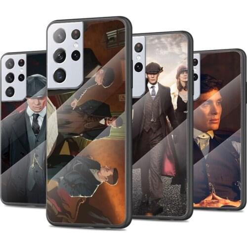 Tempered Glass Hot Now Luxury Cover Peaky Blinders TV For Samsung Galaxy S21 Ultra Plus 5G Shockproof Shell Phone Case