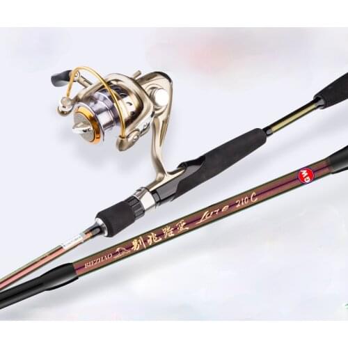 M Power Lure Rod Pesca Carbon Fiber Distance Throwing Pole for Black Fish Spinning Casting Olta with Reel 1.8M 1.98M 2.1M 2.4M