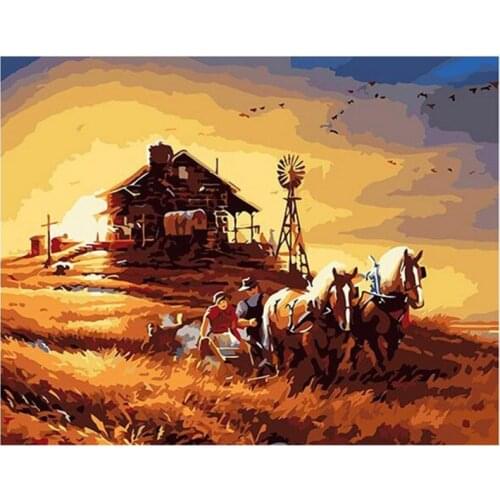 Oil Paint By Numbers For Adults Acrylic DIY Craft Kits Handmade On Canvases Picture For Living Room Painting Decoration Wall Art