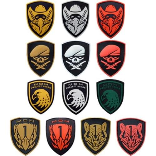 Medal Of Honor MOH2010 patch Hook & Loop Noctilucent pvc rubber Tactical badges for cloth Wolfpack Project of Honor MOH