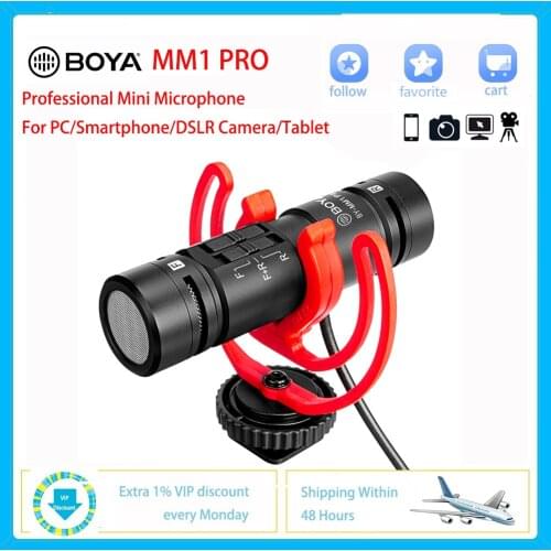 BOYA MM1 PRO Mini Microphone Vlog for Tiktok Youtube Video Recording Mic Living Photo Studio Mic System Camera Smartphone Tablet