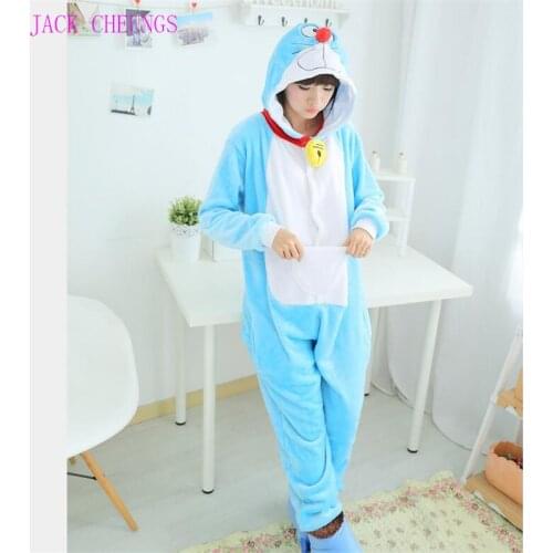 Jingle Cat Doraemon Onesies kigurumi Pajamas Cartoon Animal halloween cosplay costume onesies Pyjamas Unisex pijamas ,sleepwear