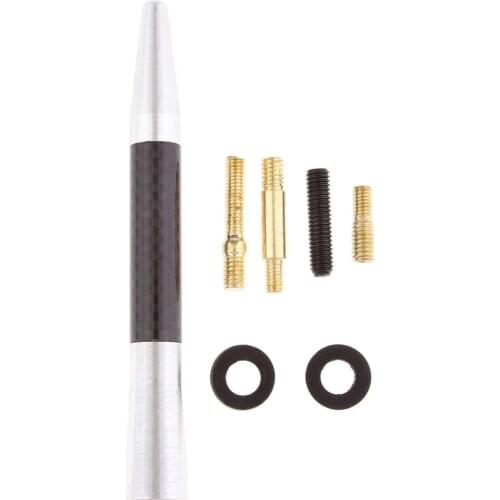 Durable Carbon Radio Stubby Fiber Aluminum Alloy Screw Antenna Mast for AM/FM Radio Signal