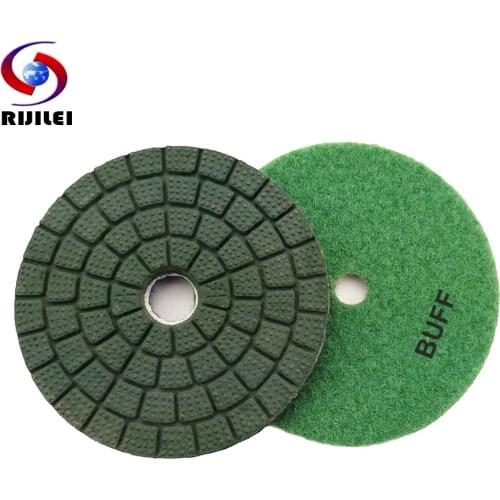RIJILEI 10 PCS/Set 4 Inch Diamond Polishing Pad Concrete Floor Thickness 8mm Polishing Pad Burnishing Buffing Cleaning Pad WPD43