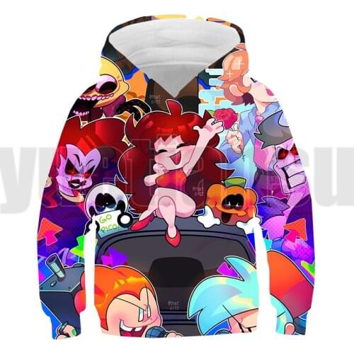 Hot game Anime Friday Night Funkin hoodie boys 3D Sweatshirt Long Sleeve Autumn Spring Kids girls Casual Tops Sports Street wear