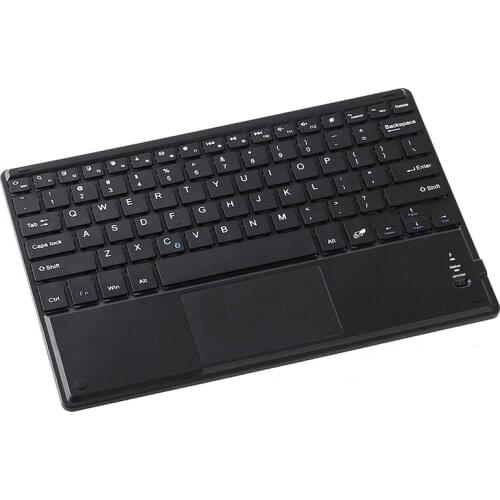 Slim 10" Wireless QWERTY Bluetooth Keyboard + Touchpad For Windows Android Mac