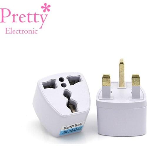 Universal Plug UK To Travel Wall Power Little Charger Outlet Adapter Converter Household Office Use 2 Square Socket Input Pin