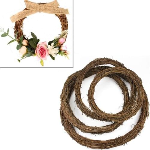 8-20CM Wedding Decoration Wreath Natural Rattan Garland DIY Crafts Decor For Home Door Grand Tree Christmas Gift Party ornament