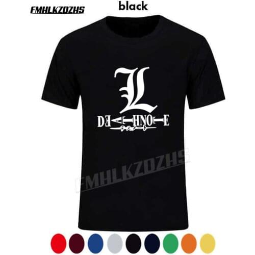 High quality brand mens T-shirt fashion top short sleeve Hip Hop Fashion Death Note T shirt Harajuku Hombre Casual Tee T172