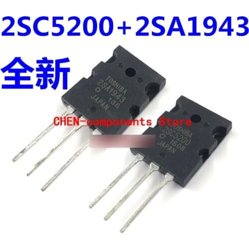 1 pair brand new 2SC5200 2SA1943 C5200 A1943 TO-3PL Triode