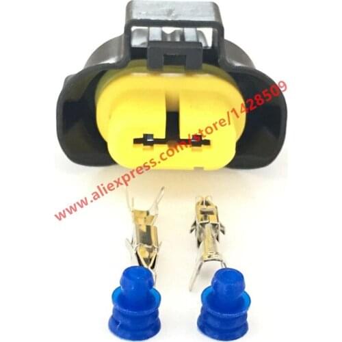 10 Sets 2 Pin Automotive Fog Lamp Socket Foglight Waterproof Plug ST090521-01 For Nissan Peugeot Natchie