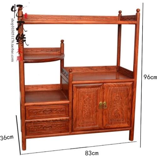 Rosewood tea cabinet kitchen cabinet African rosewood sandalwood hedgehog Chinese wood lockers tea bowl cabinet
