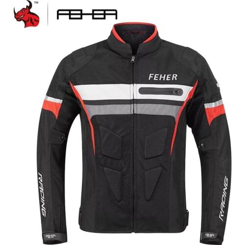 FEHER Summer Motorcycle Jacket Breathable Mesh Moto Jacket Motorbike Biker Motocross Chaqueta Racing New Moto Jacket