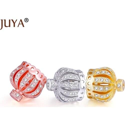 Supplies For Jewelry Wholesale DIY Tassel Jewelry Findings Silk Brush Earrings Accessories Crown Shape Copper 13mm Tassel Caps