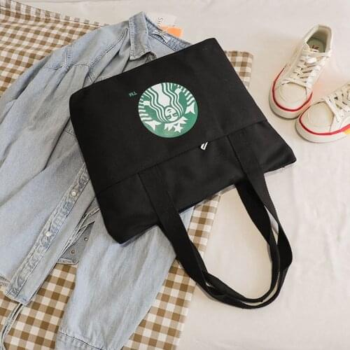 Canvas Large Bag Female Tide Ins Shopping Bag Wild Casual Texture Shoulder Bag Affordable Mother Large-capacity Portable Bag