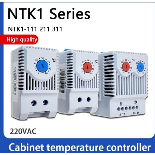 CHINT temperature controller NTK1-111 NTK1-211 NTK1-311 distribution box cabinet fan thermostatic automatic radiator heater 220V