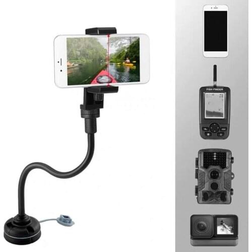 Kayak Canoe Phone Mount Base Cell Phone Holders with Flexible Long Arm Dinghy Marine Boat Photography Camera Bracket Accessory